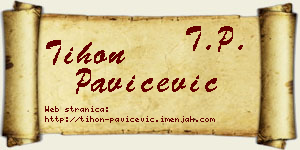 Tihon Pavičević vizit kartica